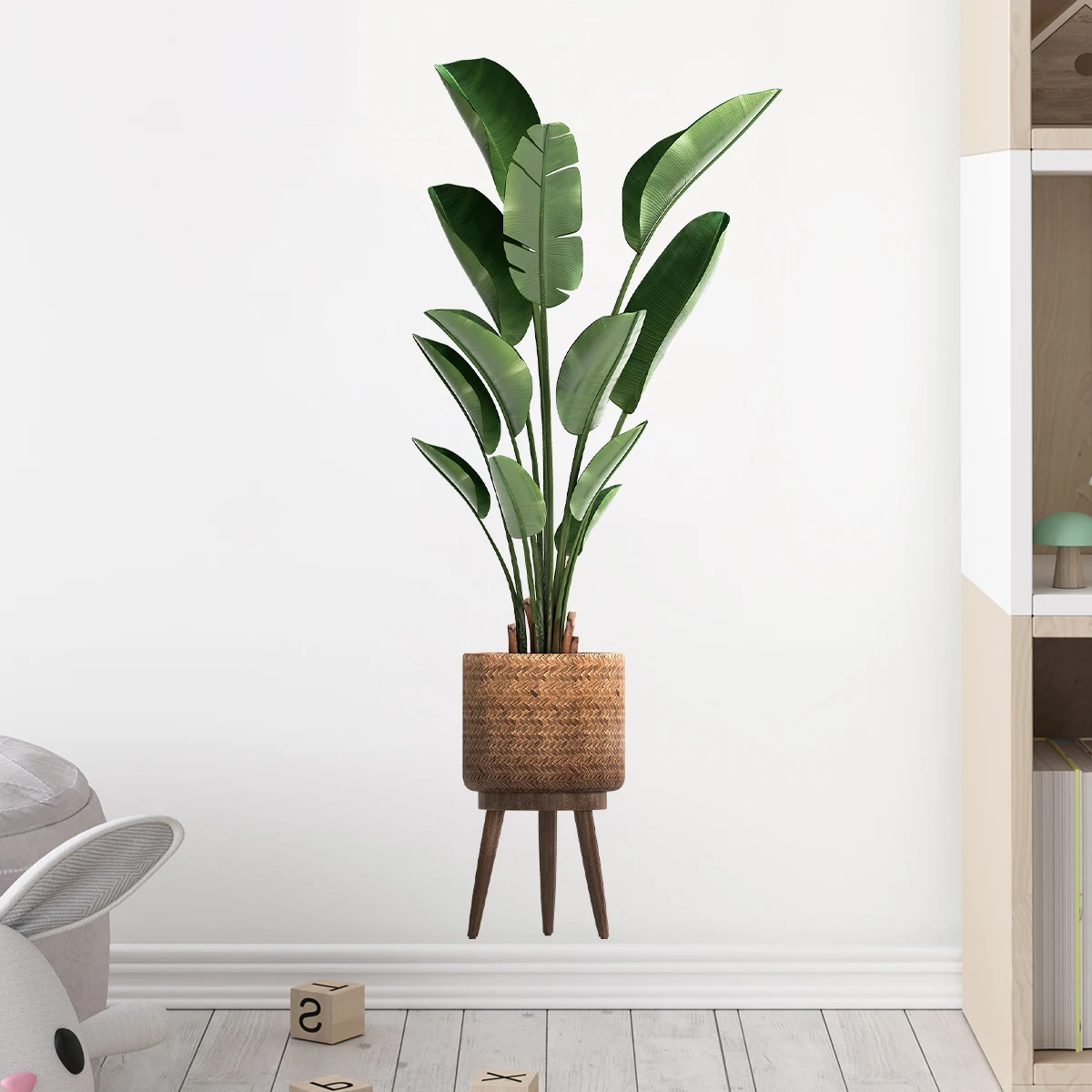 Home Office Layout - シミュレーション緑の植物観賞用鉢植えウォールステッカーリビングルームオフィス寝室の装飾壁用ステッカー