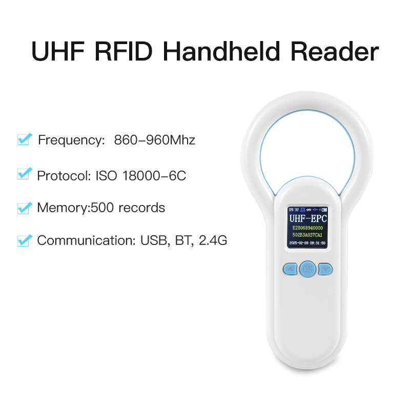 Document Scanner Portable - Uhf-USB,bt出力,rfidタグスキャナー,Android Windows互換,2.4g