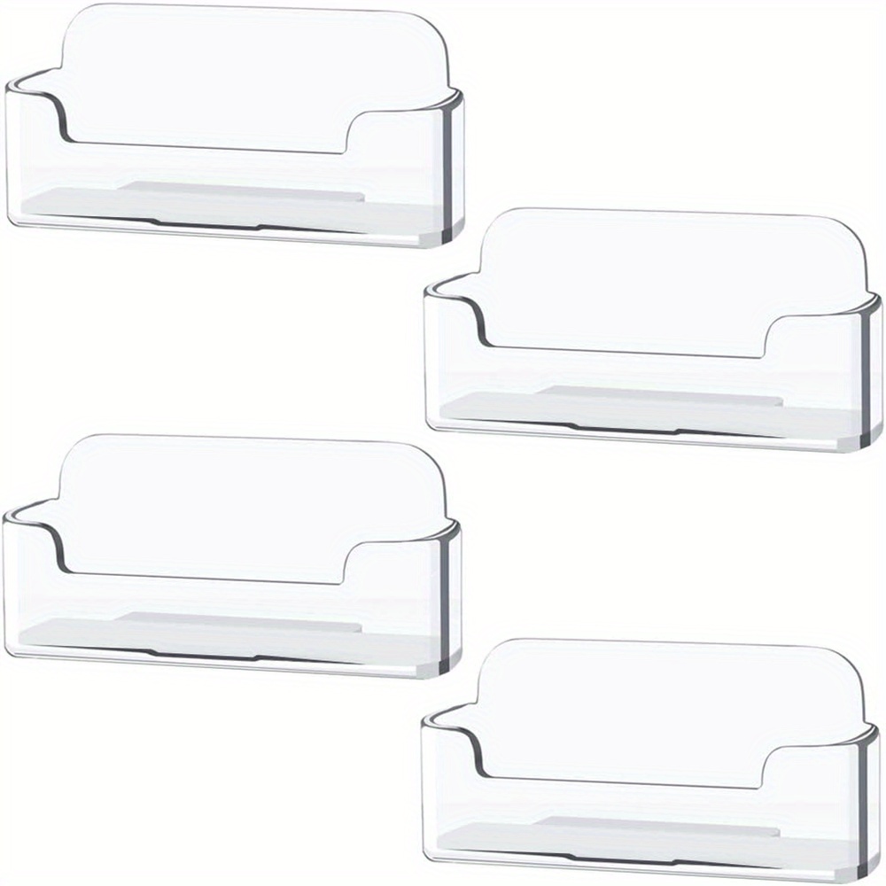 Document Holder Stand - 4 個/8 個/16 個透明プラスチック名刺ホルダー、デスク名刺スタンド用アクリル名刺ディスプレイ
