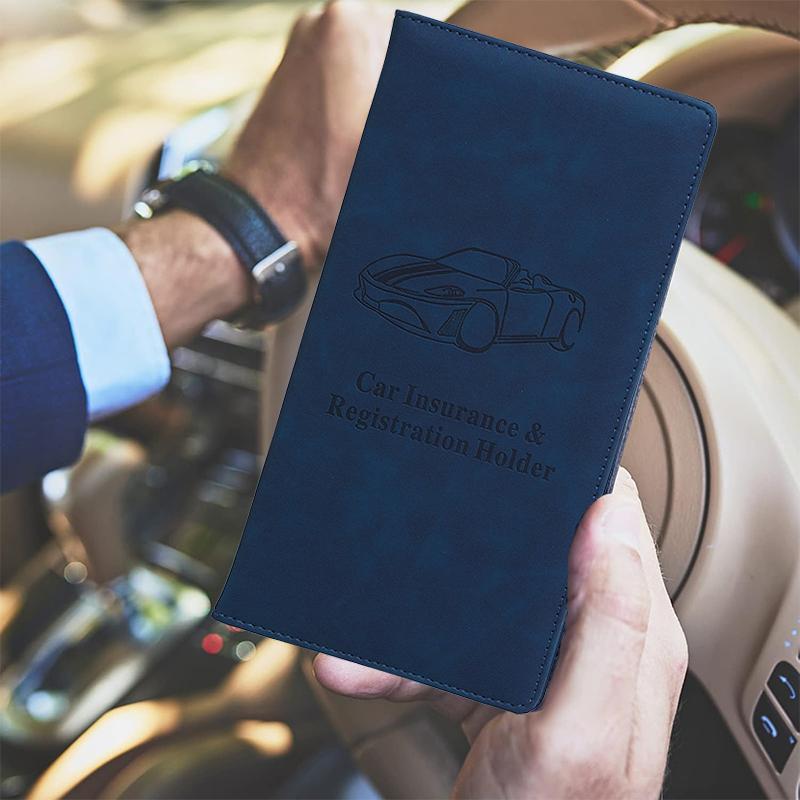 Document Holder Stand - 車の登録証・保険証ホルダー、カード・免許証用車載書類ホルダー、車のグローブボックス用書類・カード整理オーガナイザー