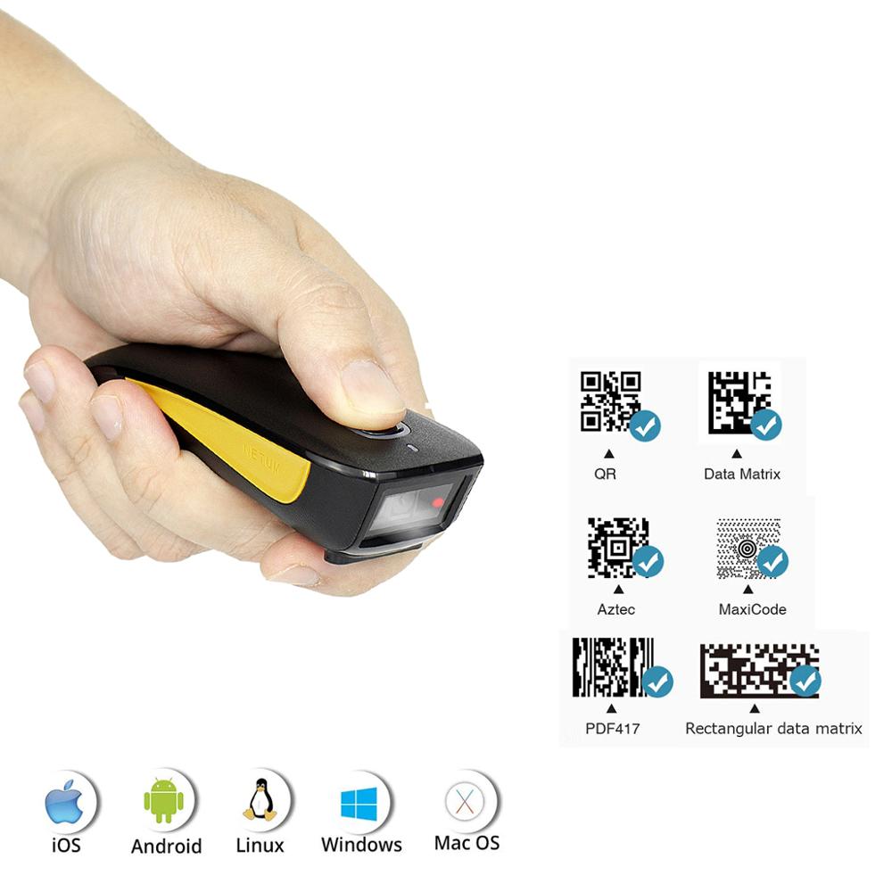 Document Scanner Portable - NETUM C750 Bluetoothと2.4Gワイヤレス2Dバーコードスキャナー、3-in-1小型ポータブルQRバーコードリーダー、倉庫用スキャナー