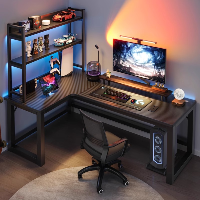 Home Office Work Table - パソコンデスク ホームコーナーテーブル 学習机 オフィスライティングデスク eスポーツ