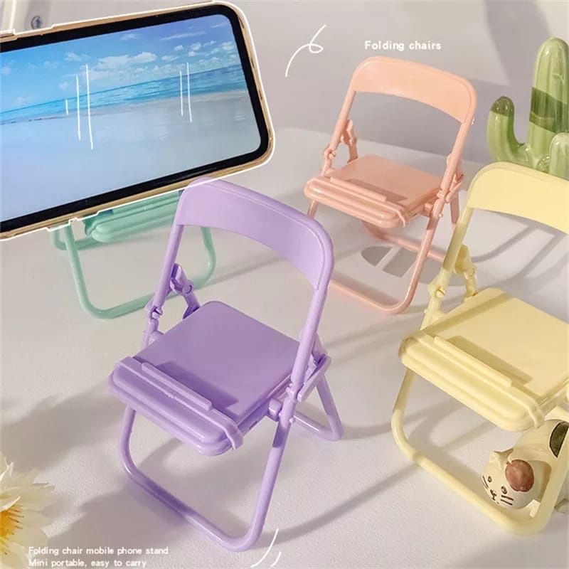 Home Office Or - かわいい椅子型スマホスタンド、クリエイティブなデスクオーガナイザー、多機能スマホスタンド、デスクデコレーション、ホームオフィスアクセサリー