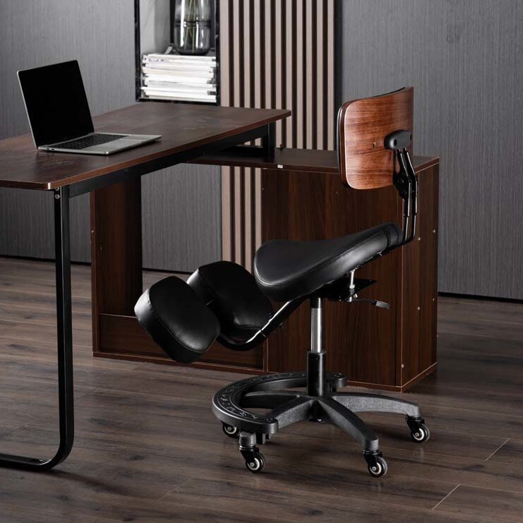 Ergonomic Office Chair - 調整可能な人間工学に基づいたひざまずき椅子 姿勢矯正 ホームオフィス用コンピューターチェア