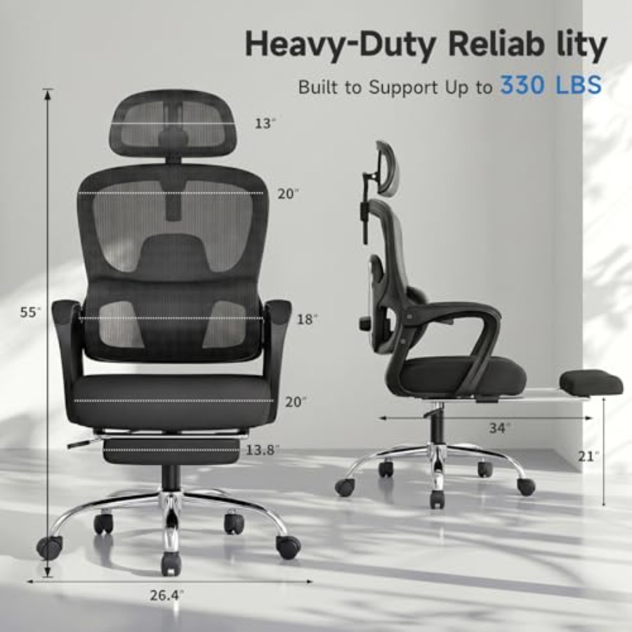 自宅やオフィスで使用できる、人間工学に基づいたデザインのオフ - Ergonomic Office Chair のレビューと価格