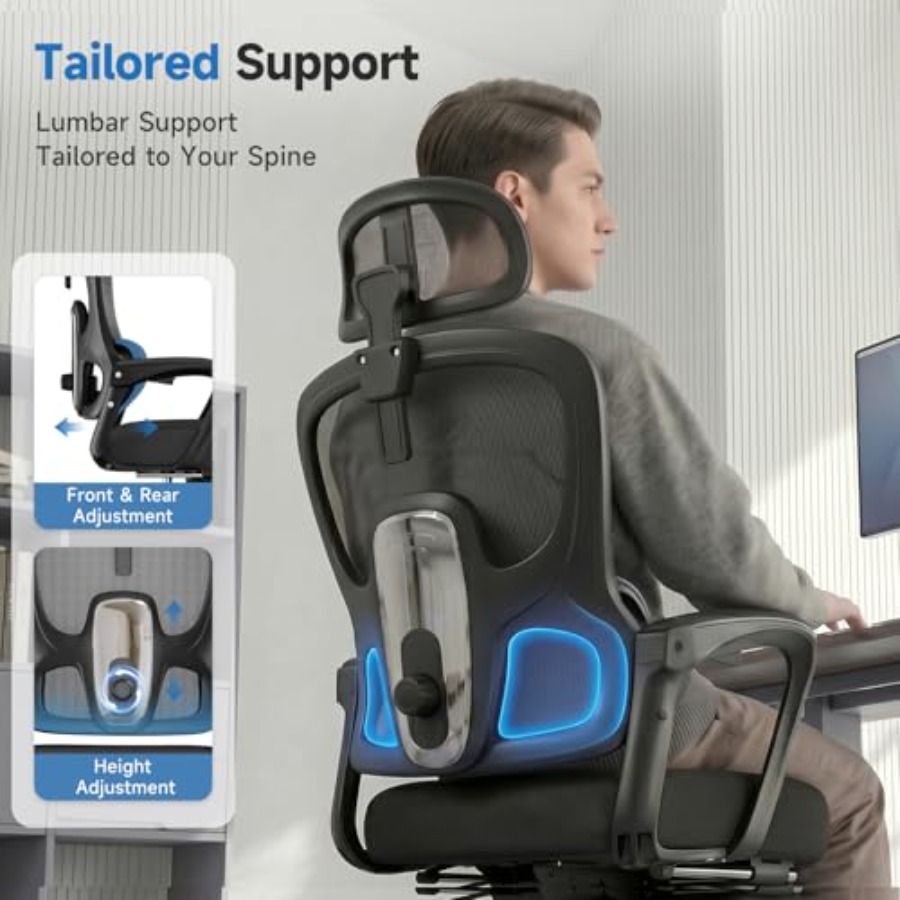 自宅やオフィスで使用できる、人間工学に基づいたデザインのオフ - Ergonomic Office Chair のレビューと価格