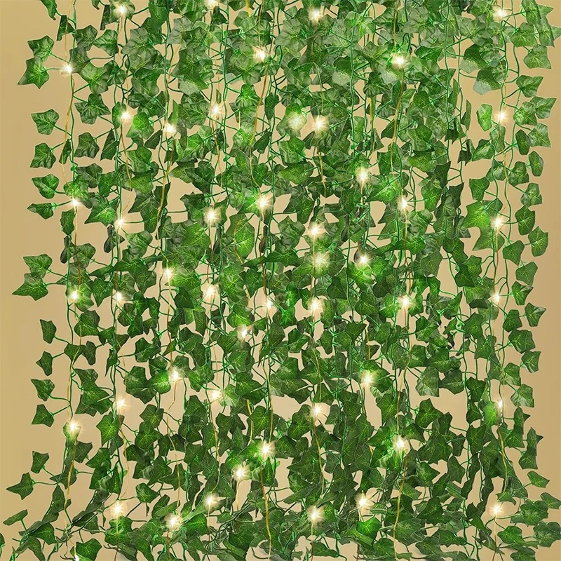 人工緑のツタの葉の花輪,吊り下げられた植物,部屋,庭,オフィ - Home Office Layout のレビューと価格