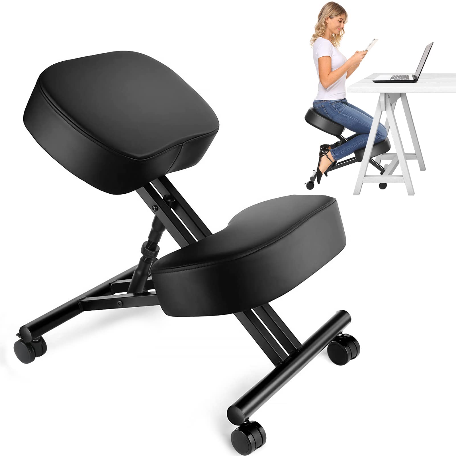 オフィス用のエルゴノミクスニーリングチェア、家庭およびオフィ - Ergonomic Office Chair のレビューと価格