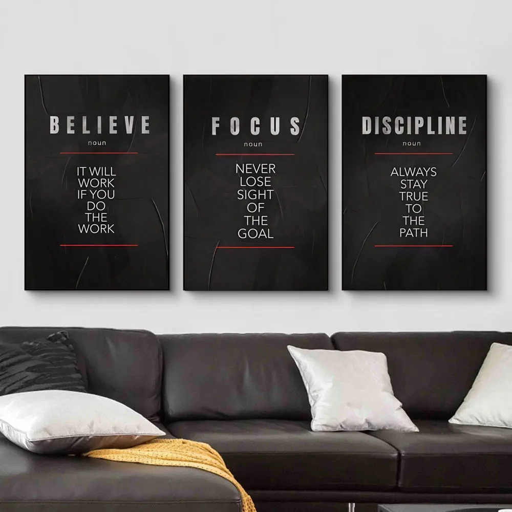 Believe Discipline and Focus D - Home Office Room Inspiration のレビューと価格