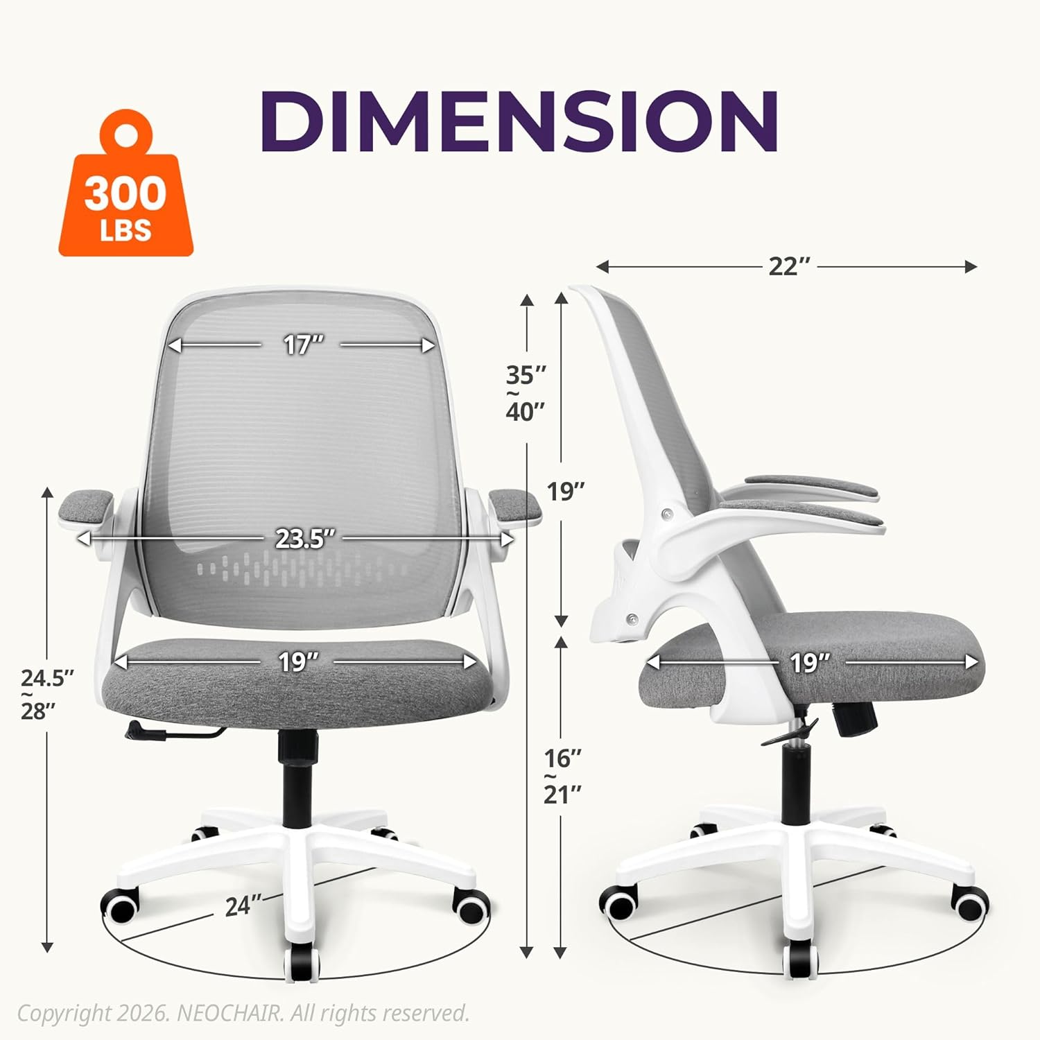 人間工学に基づいたメッシュオフィスチェア、ランバーサポート付 - Ergonomic Office Chair のレビューと価格