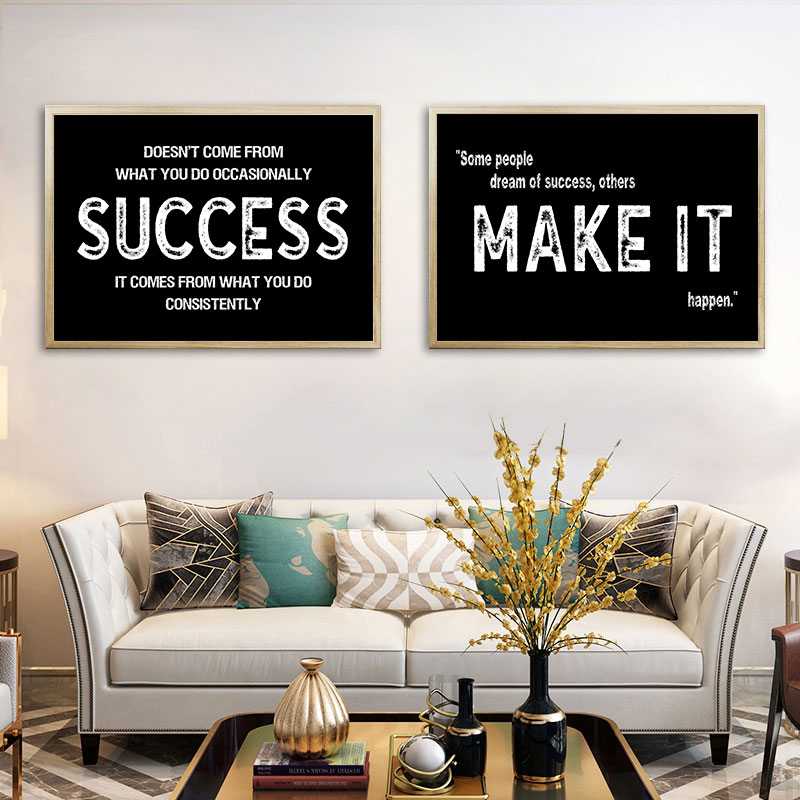 モダンな黒の感動的なキャンバスアートシンプルなオフィスリビン - Home Office Room Inspiration のレビューと価格