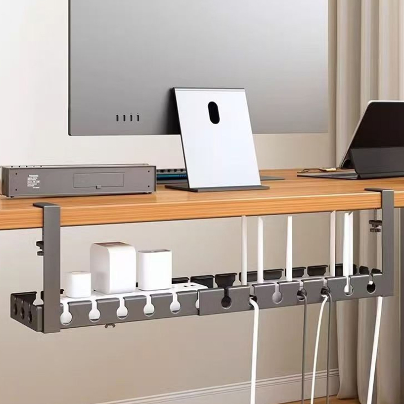 テーブル下ケーブルオーガナイザーパンチングなしソケットルータ - Home Office Work Table のレビューと価格