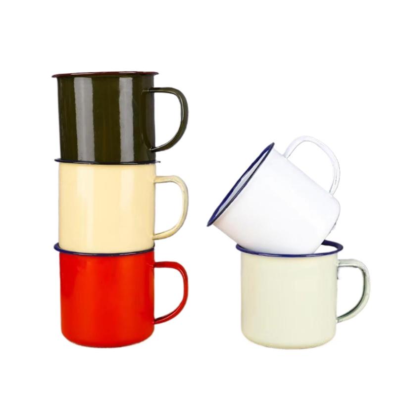 【M】エナメル製ドリンクマグカップ 多色・多サイズ カスタム - Home Office Logo のレビューと価格