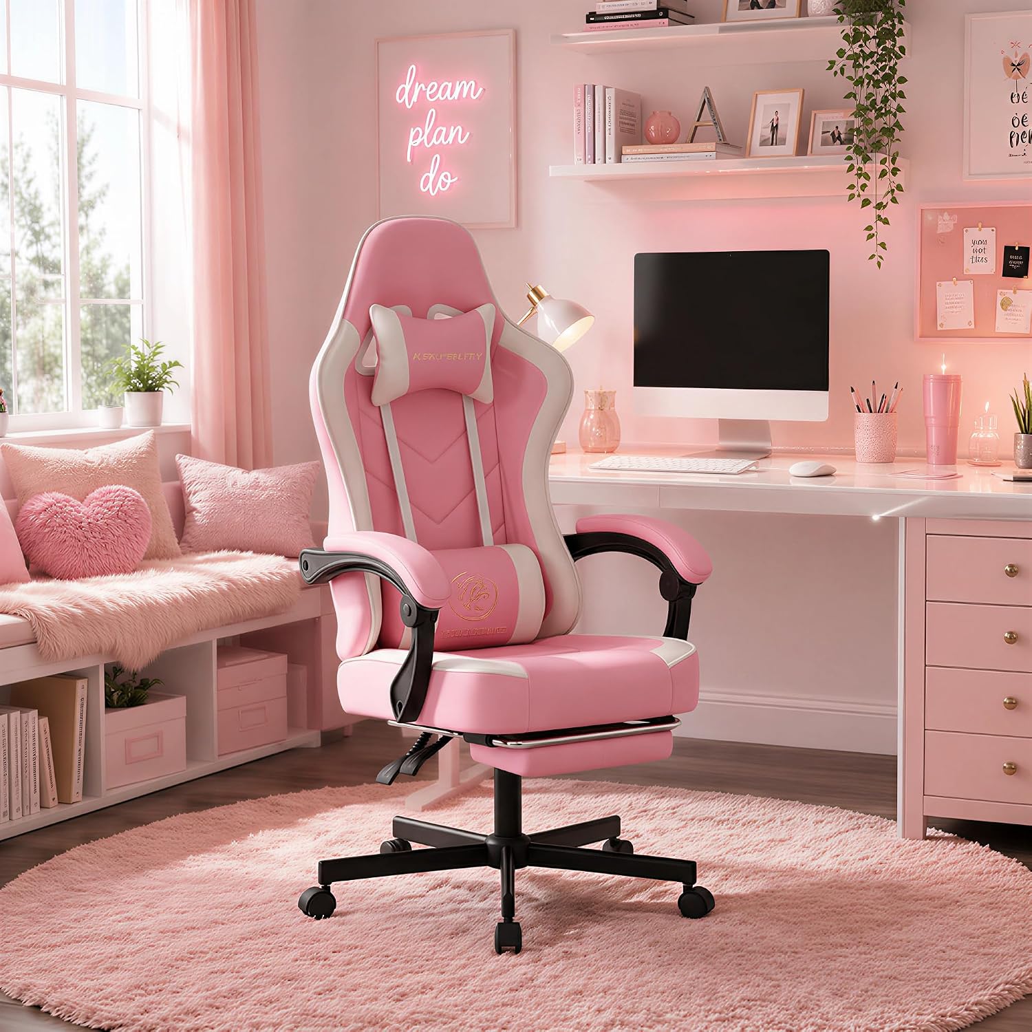 人間工学に基づいたハイバックゲーミングチェア、フットレスト、 - Ergonomic Office Chair のレビューと価格
