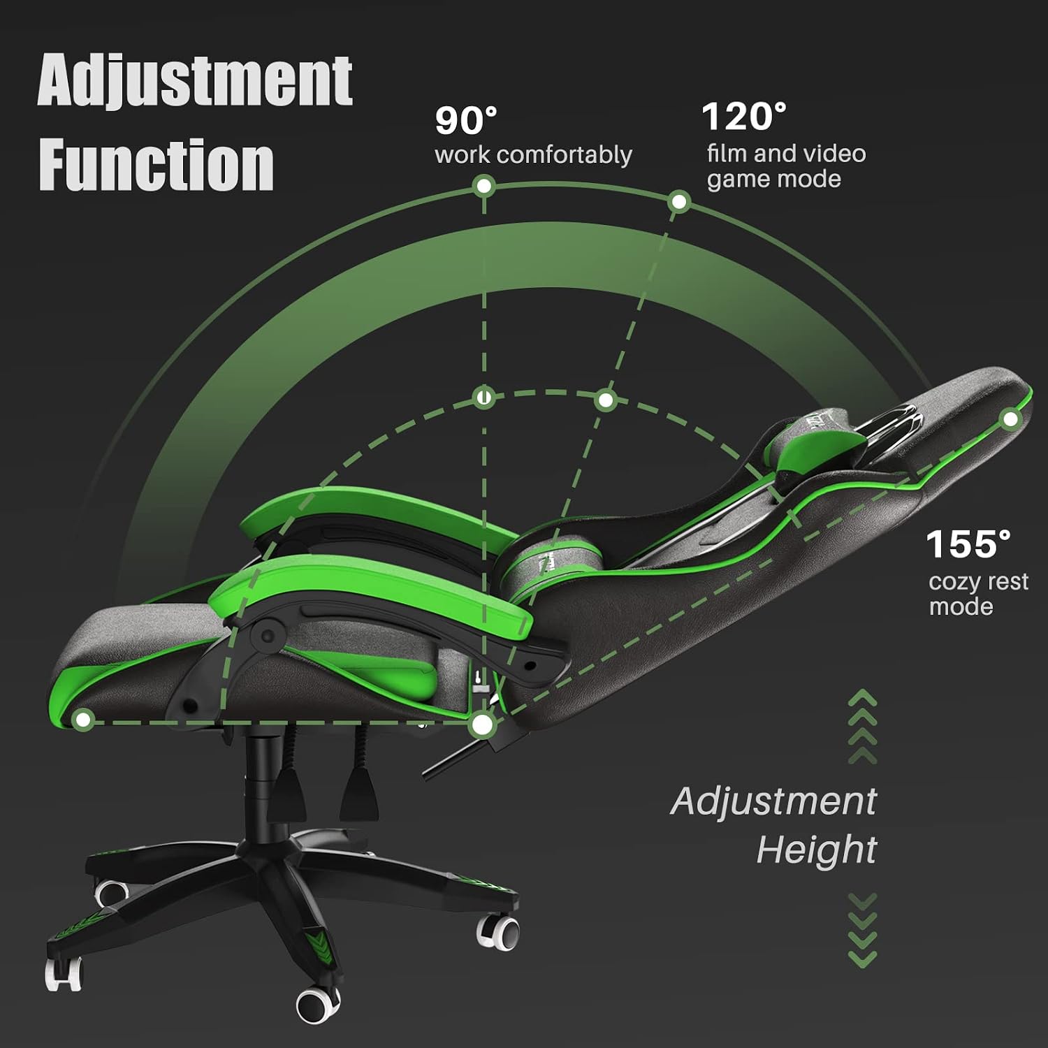 人間工学に基づいたゲーミングチェア PUレザー ハイバックリ - Ergonomic Office Chair のレビューと価格