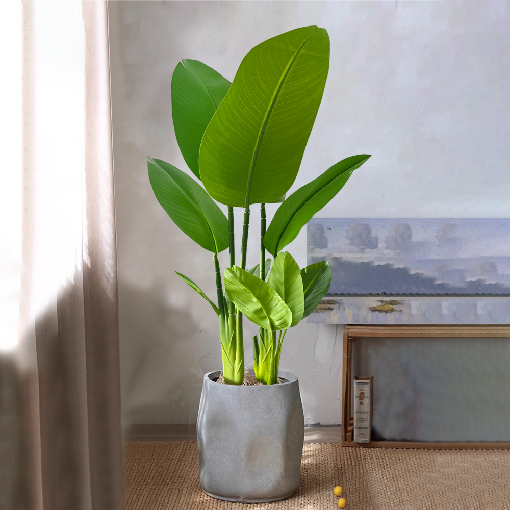 37/77cmの偽物の植物、人工バナナの木、トロピカルトラベ - Home Office Layout のレビューと価格