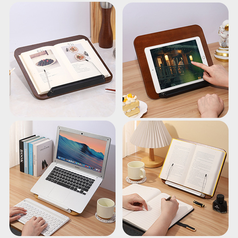 木製ブックスタンド高さ調整可能、折りたたみ式読書ホルダー、料 - Document Holder Stand のレビューと価格