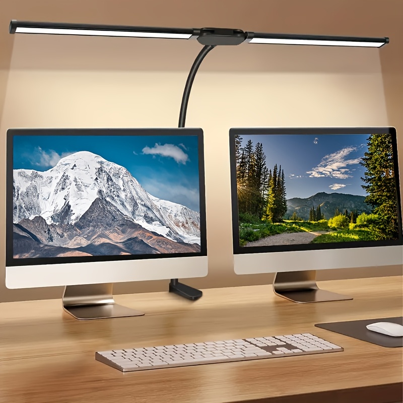 クリップ式のデュアルヘッドLEDデスクランプ。家庭用オフィス - Home Office Work Table のレビューと価格